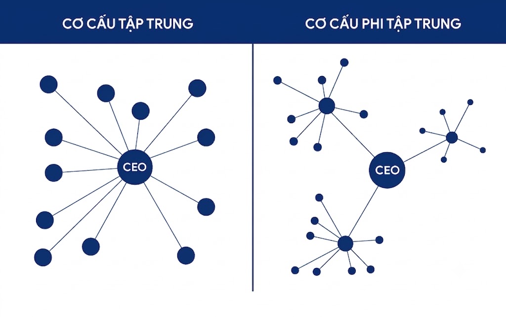 Mô hình quản trị theo dự án hoặc đội ngũ linh hoạt